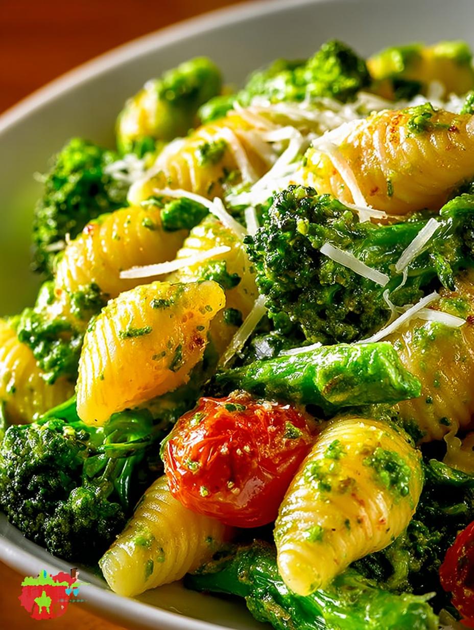 Deliciously Creamy Smashed Broccoli Pasta Recipe - Smashed Broccoli Pasta - additional detail