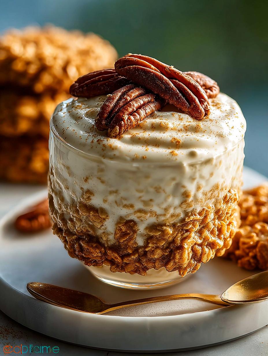 Spiced Eggnog Oatmeal Cream: 12 Cozy Holiday Treats - Spiced Eggnog Oatmeal Cream - main visual representation