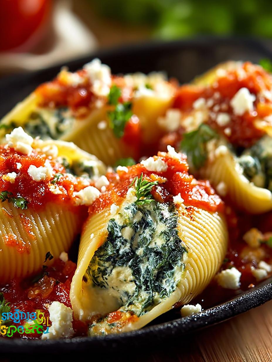 Spinach Cheese Stuffed Shells