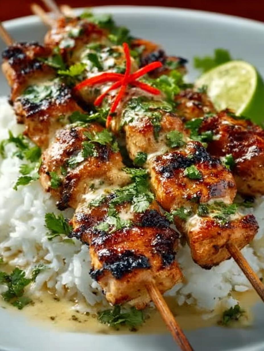 Thai Coconut Chicken Skewers