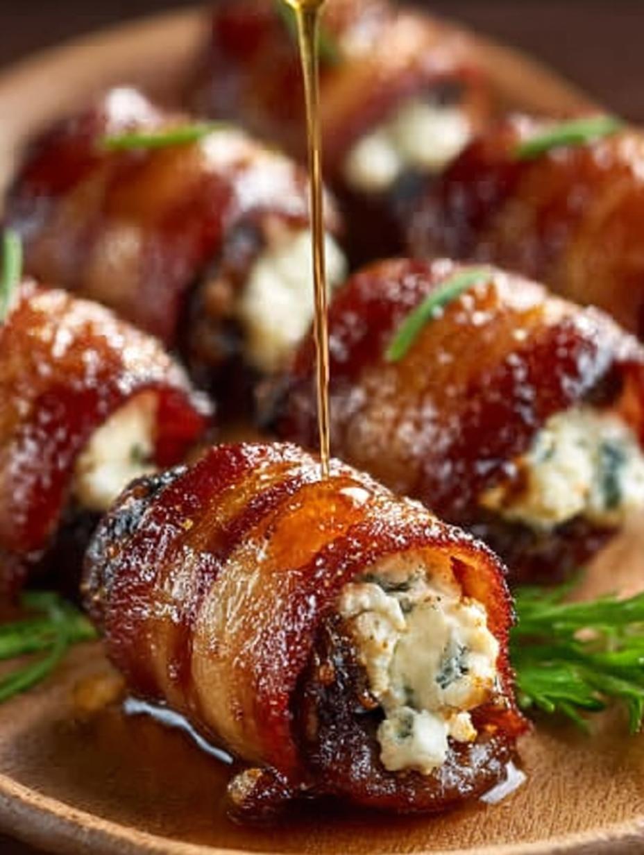 Bacon Wrapped Dates with Goat Cheese: 12 Irresistible Bites - Bacon Wrapped Dates with - main visual representation
