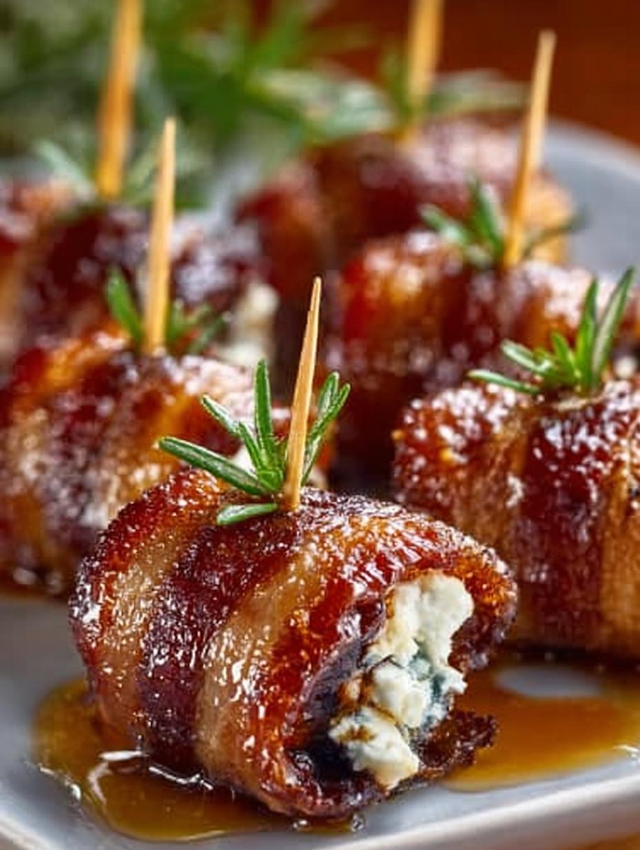 Bacon Wrapped Dates with
