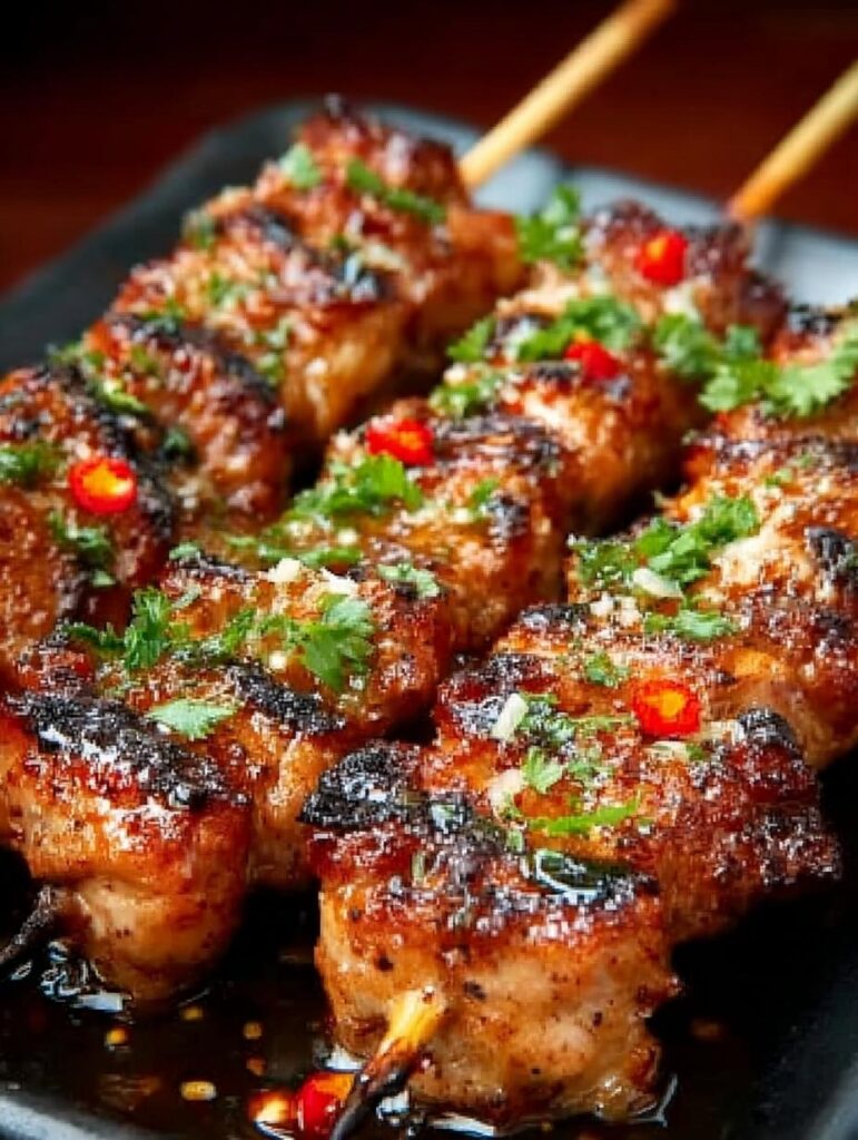 Bang Bang Chicken Skewers