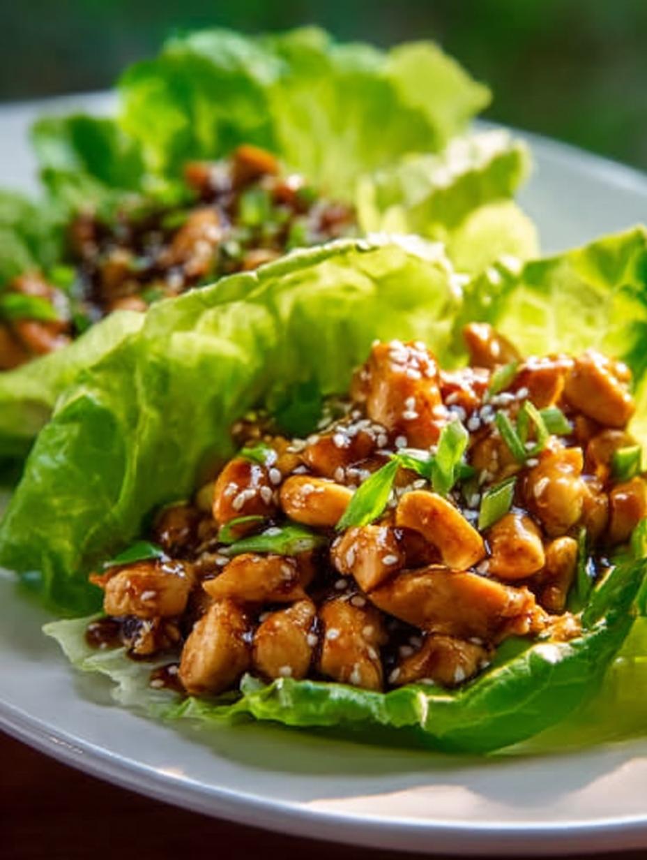Delicious Cashew Chicken Lettuce Wraps for Dinner - Cashew Chicken Lettuce Wraps - main visual representation