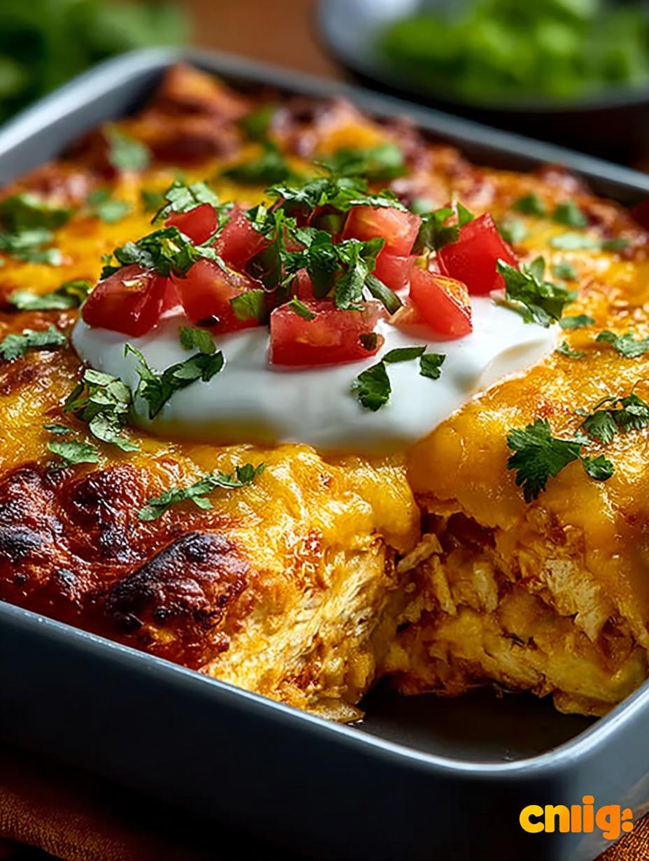 Delicious Chicken Enchilada Casserole for Easy Dinners - Chicken Enchilada Casserole - main visual representation