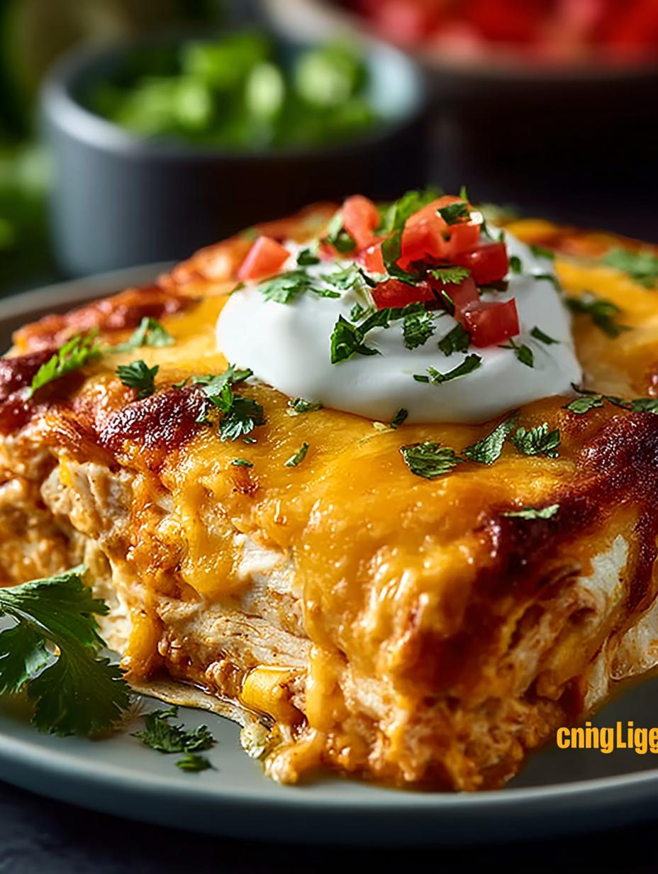 Delicious Chicken Enchilada Casserole for Easy Dinners - Chicken Enchilada Casserole - additional detail