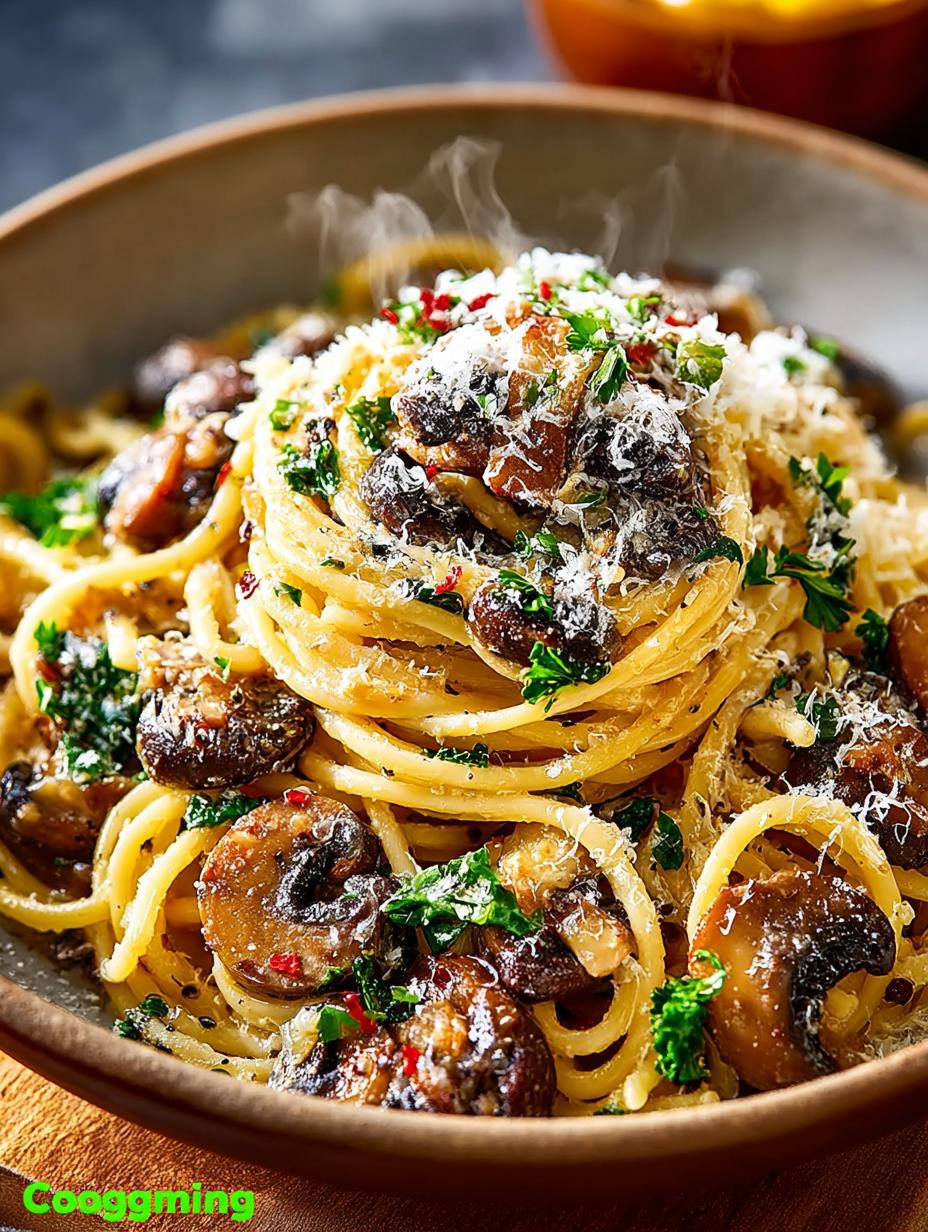 Cozy Mushroom Parmesan Pasta