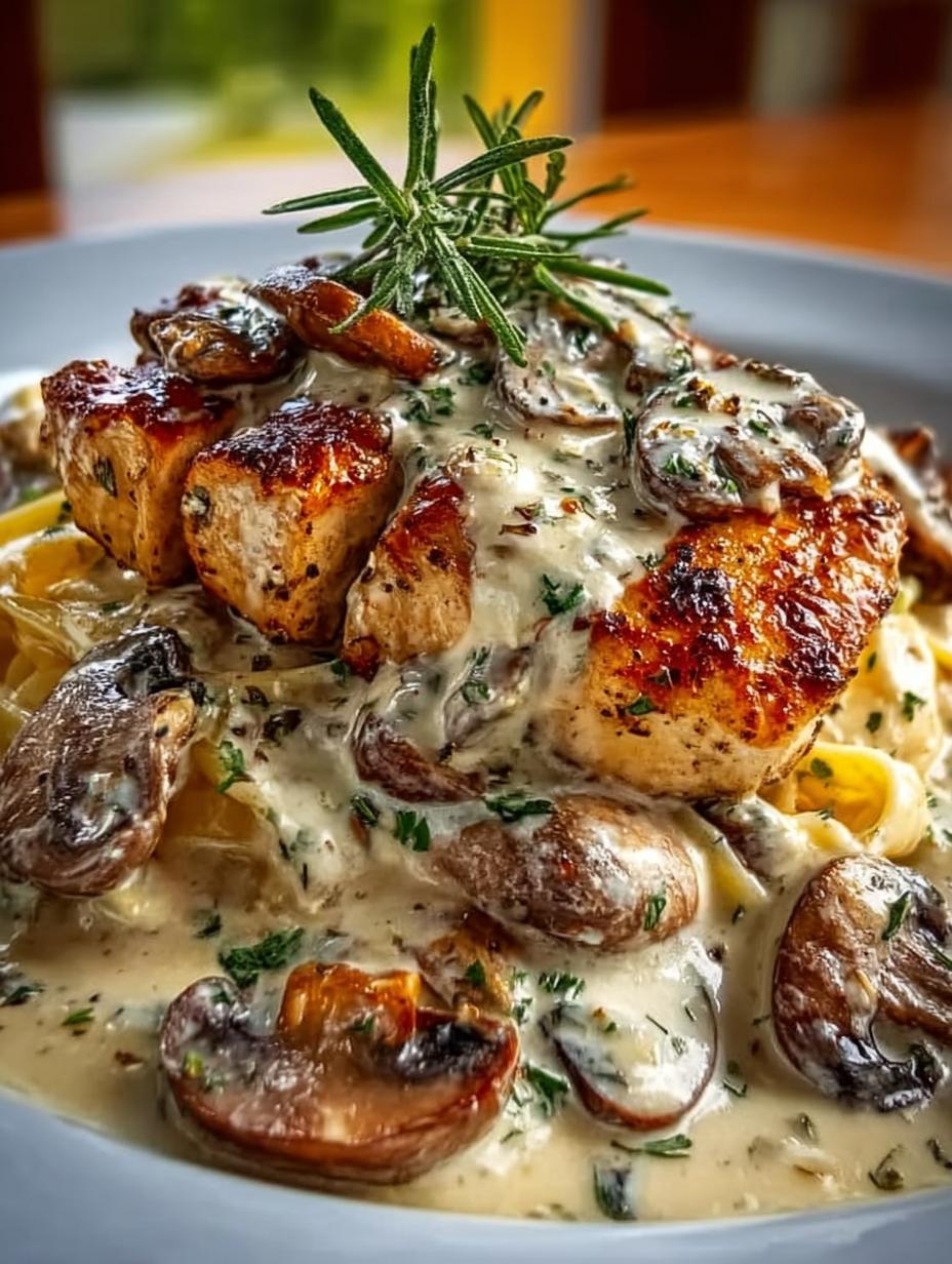 Creamy Garlic Chicken Mushroom