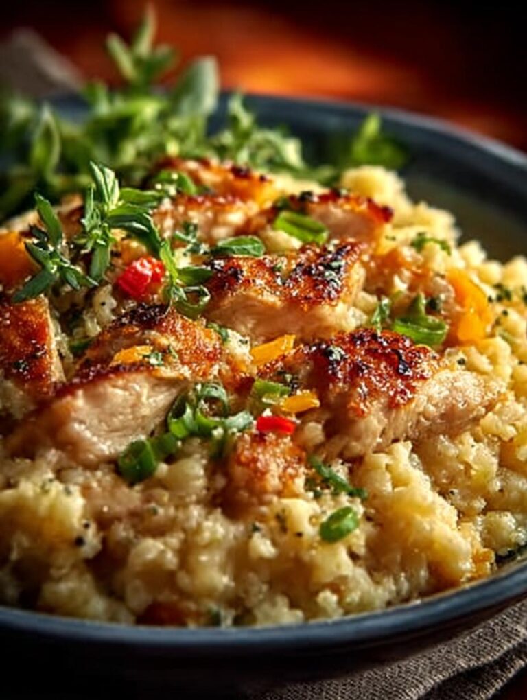 Healthy Chicken Cauliflower Rice Casserole: 6 Steps - savorsecrets
