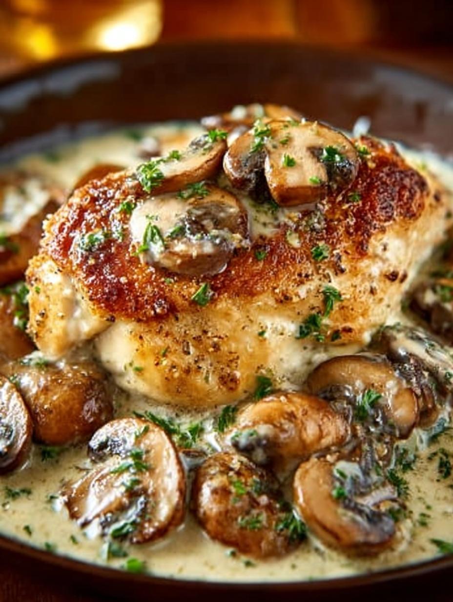 Mushroom Asiago Chicken Incredible
