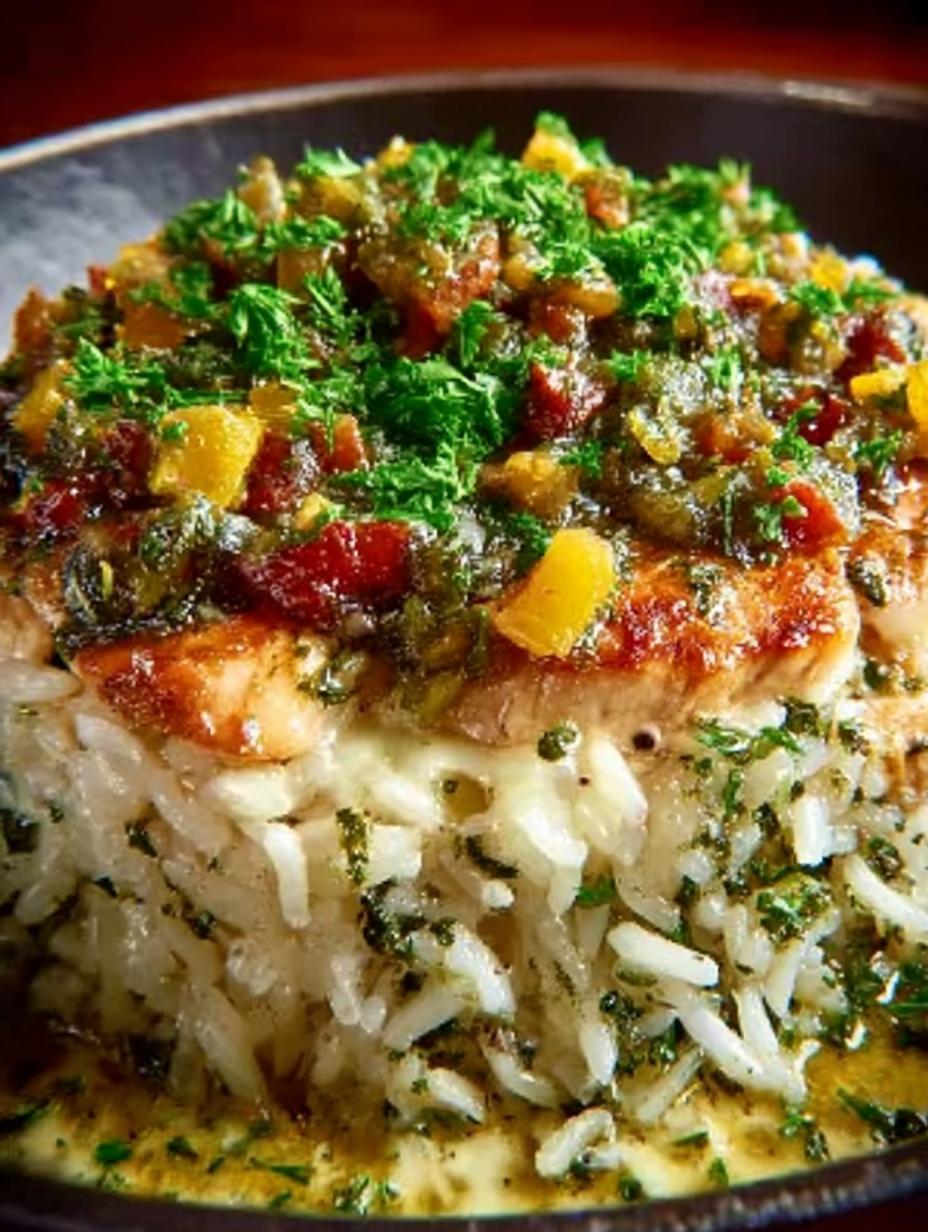 Salsa Verde Chicken Rice