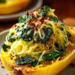 Spaghetti Squash with Spinach