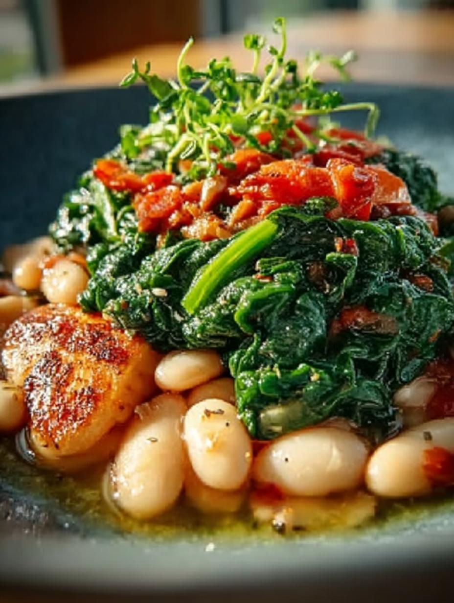 Spinach White Beans Protein