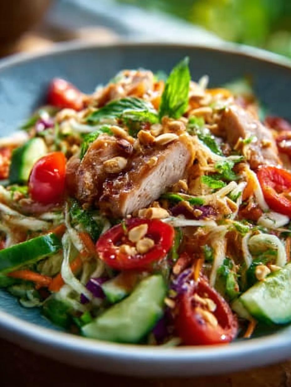 Incredible Thai Chicken Salad Recipe You Must Try - Thai Chicken Salad Incredible - main visual representation